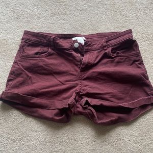 H&M Maroon shorts